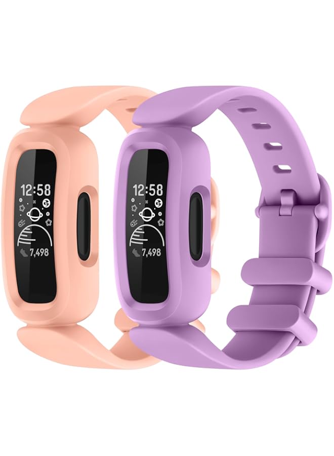 2 PACK Ace 3 Bands Compatible with Fitbit Ace 3 Band for Kids Girls Boys Colorful Skin-Friendly Ace 3/Fitbit Luxe/Ftbit Inspire 2 Watch Strap Wristband Bracelet for Boy Girl Children  - Image 1
