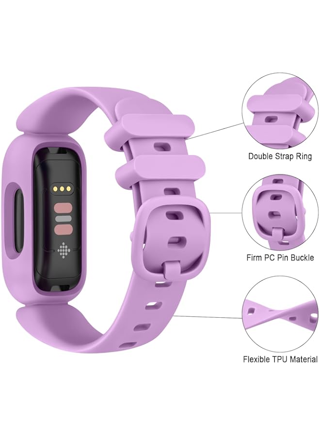 2 PACK Ace 3 Bands Compatible with Fitbit Ace 3 Band for Kids Girls Boys Colorful Skin-Friendly Ace 3/Fitbit Luxe/Ftbit Inspire 2 Watch Strap Wristband Bracelet for Boy Girl Children  - Image 2