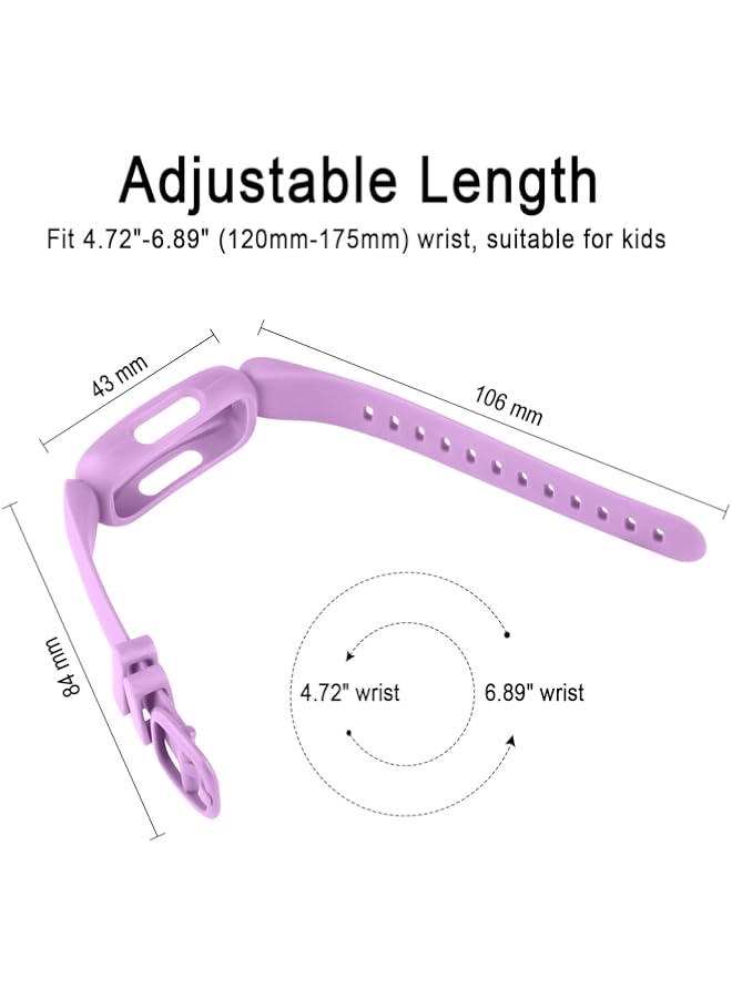 2 PACK Ace 3 Bands Compatible with Fitbit Ace 3 Band for Kids Girls Boys Colorful Skin-Friendly Ace 3/Fitbit Luxe/Ftbit Inspire 2 Watch Strap Wristband Bracelet for Boy Girl Children  - Image 3