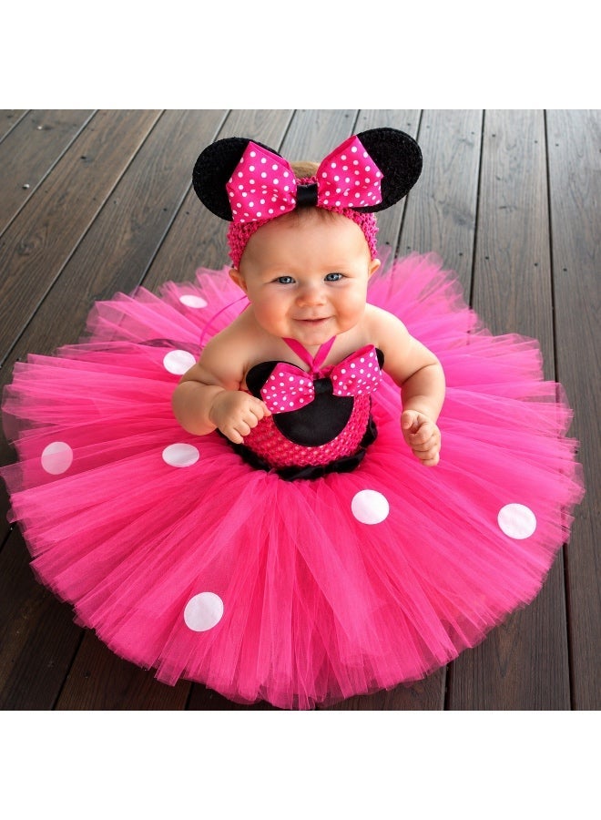Minnie Mouse Inspired Pink Tutu Dress for Girls - Image 2