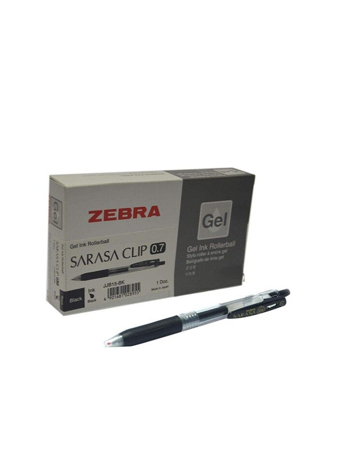 زيبرا قلم زيبرا ساراسا كليب، 0.7 ملم، أسود (JJB15-BK) - Image 1