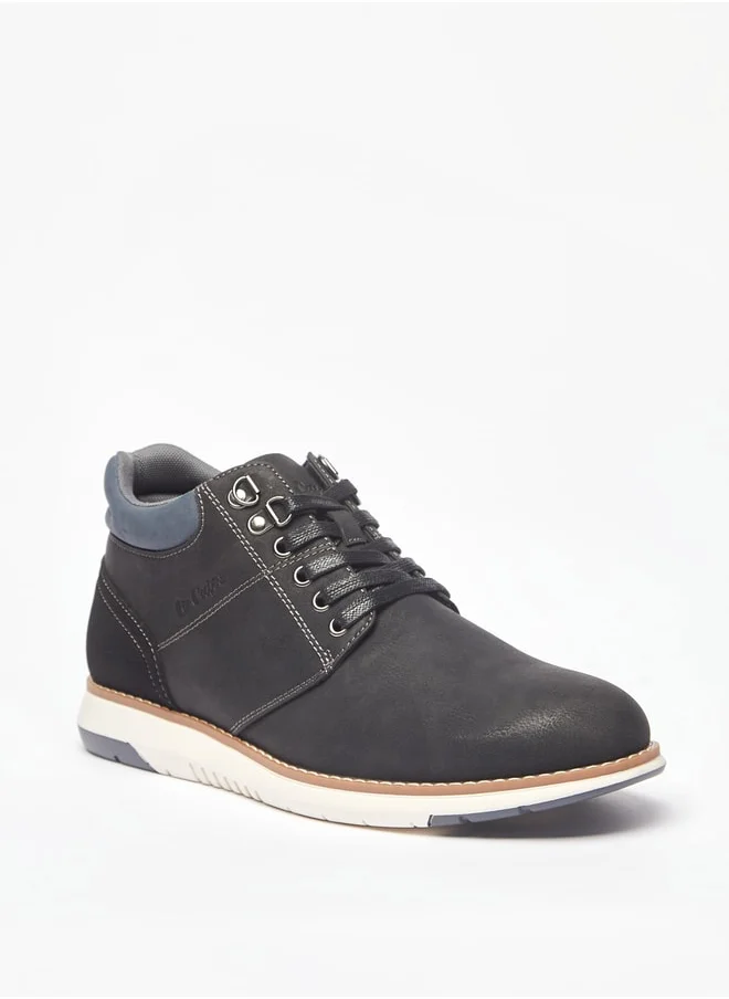 لي كوبر Men's Panelled Lace-Up Chukka Boots