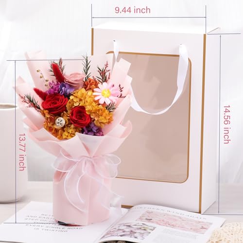 Lovenfold Flowers for Delivery,Preserved Flowers Bouquets,Red Rose Bouquets that Last 1-3 Years,Birthday Flowers Gifts for Women Mom Grandma Wife Friends - Image 2