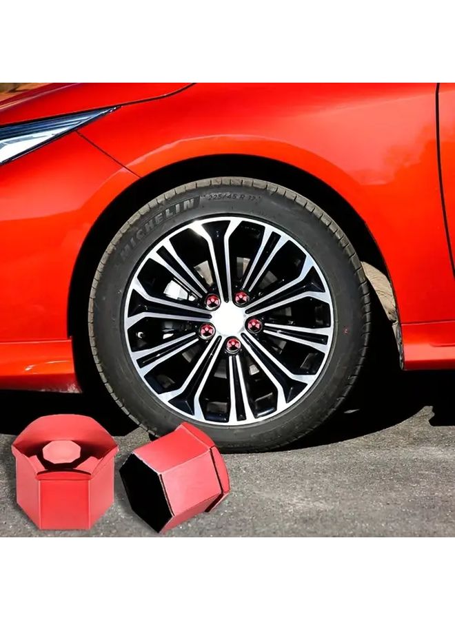 20pcs Blue 19mm Electroplated Car Wheel Hub Caps Tire Dust Protection Decorative Plastic Covers - Image 4