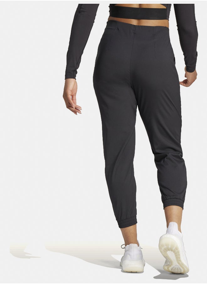 Adidas aeroready workout essentials minimal branding woven women's pants  - Image 4