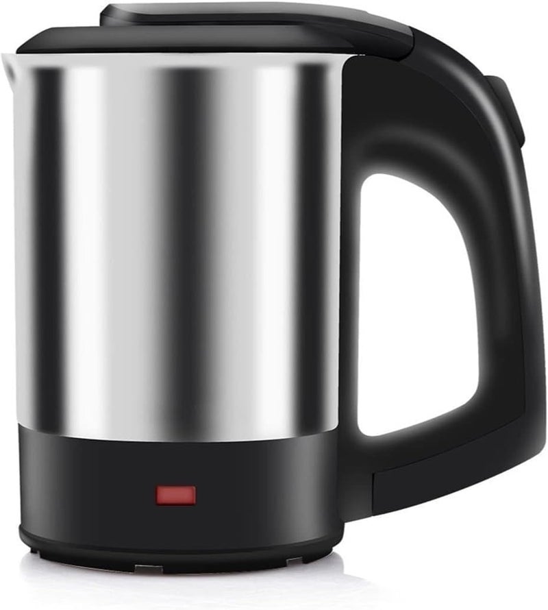 Derovan 0.5L Portable Electric Travel Kettle – 1000W Stainless Steel Interior, Auto Shut-Off & Boil-Dry Protection – Compact Travel Teapot for Tea, Coffee, Noodles (Black/Silver) - Image 4