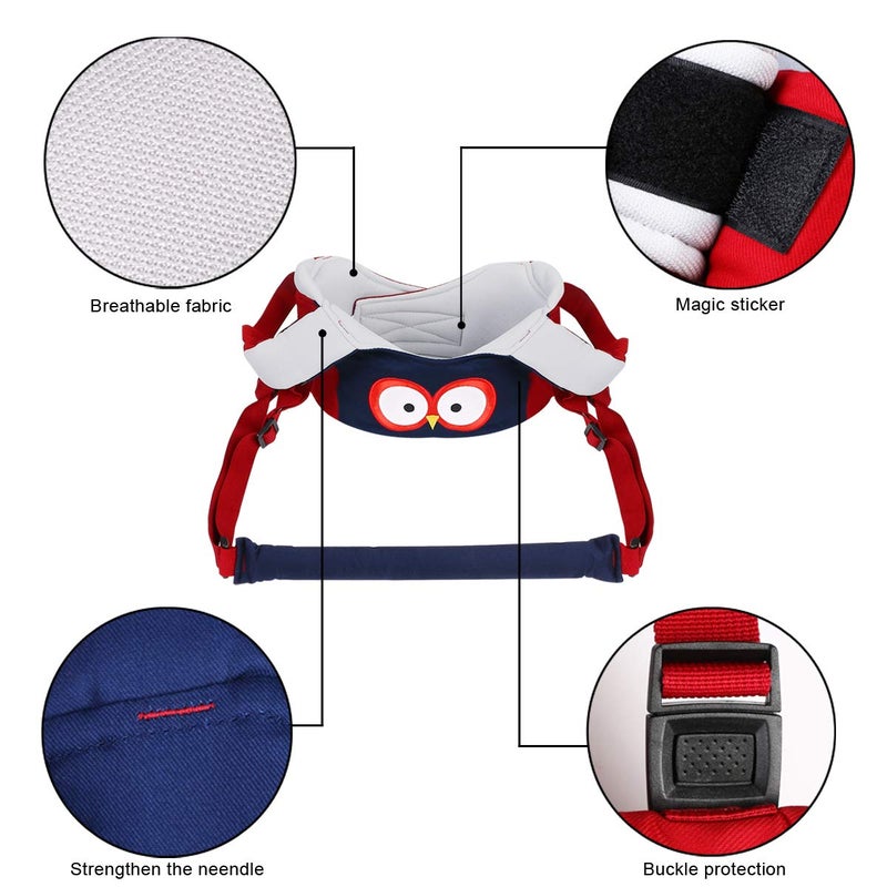 Vicloon Baby Walking Harness, Safe Walking Belt, Hand-Held Baby Walker, Removable, Adjustable Walking Harness, Breathable Handheld Baby Walker Toddler Walking Assistant - Blue - Image 2