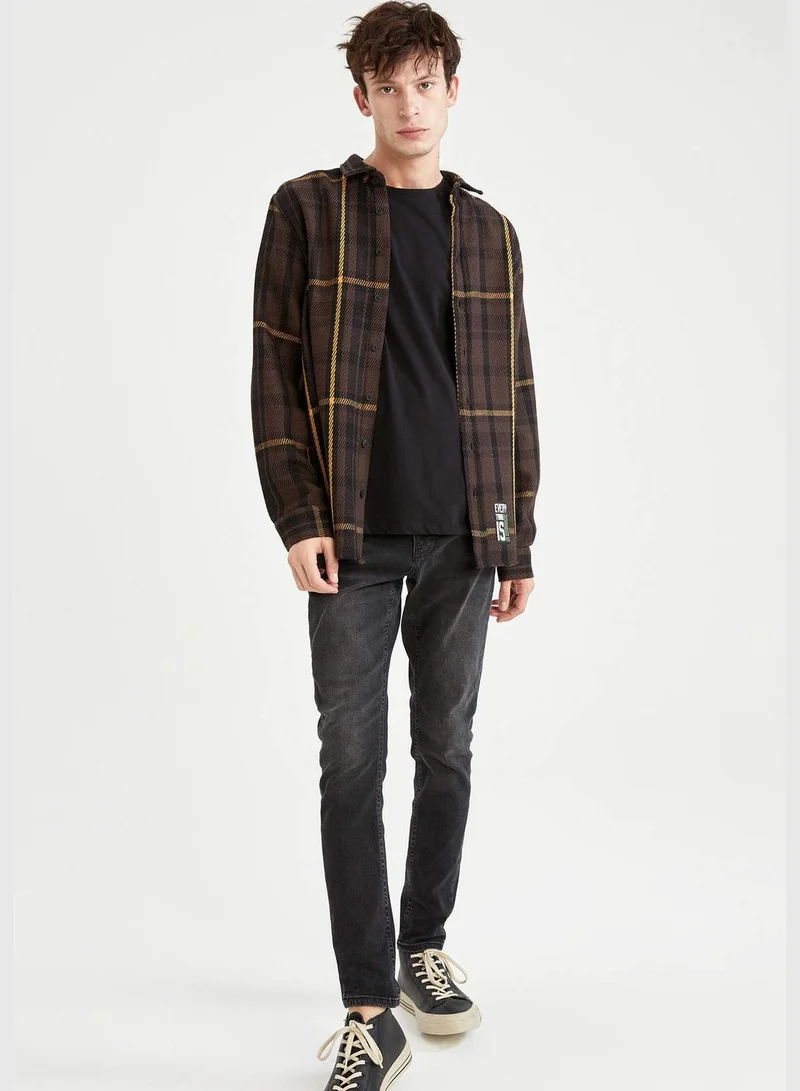 DeFacto Regular Fit Long Sleeve Check Patterned Shirt