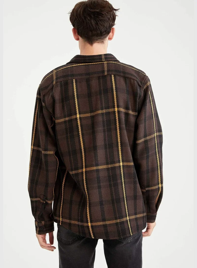 DeFacto Regular Fit Long Sleeve Check Patterned Shirt