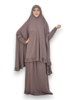 DAMAS COLLECTION Two Piece Islamic prayer dress women with sleeve - Prayer Clothes for Women - Prayer Abaya For women - Jilbab 2 piece, Umrah essentials for women - Prayer set  - Image 1