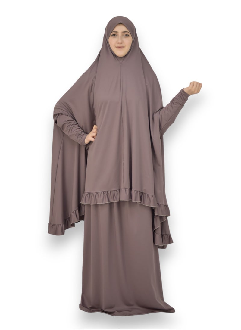 Two Piece Islamic prayer dress women with sleeve - Prayer Clothes for Women - Prayer Abaya For women - Jilbab 2 piece, Umrah essentials for women - Prayer set - pzsku/ZC8DF22F8B1A26E373B37Z/45/_/1712354926/12c8b93c-a298-4fd3-a19e-90cbaddab96f