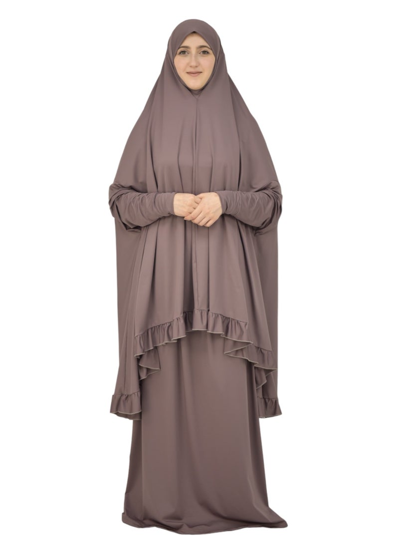 Two Piece Islamic prayer dress women with sleeve - Prayer Clothes for Women - Prayer Abaya For women - Jilbab 2 piece, Umrah essentials for women - Prayer set - pzsku/ZC8DF22F8B1A26E373B37Z/45/_/1714785959/7a412fe4-1926-40c2-a183-74fde60c10c5
