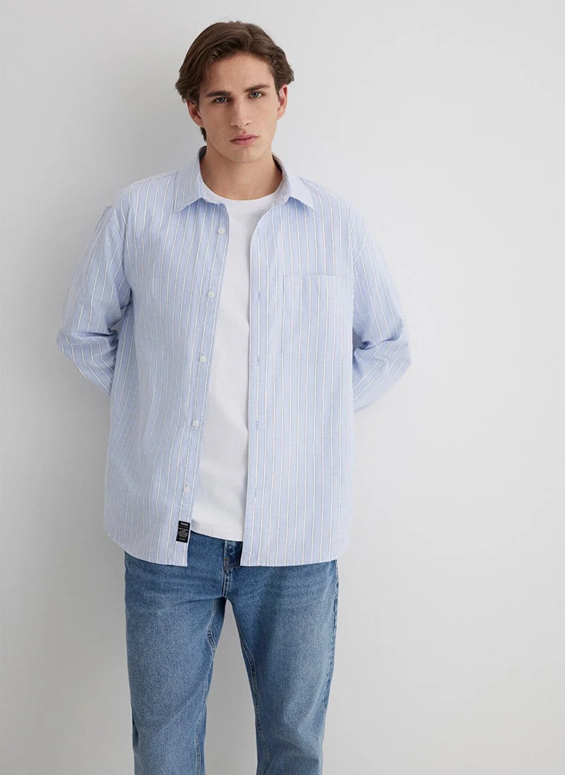 MAVI Striped Blue Shirt