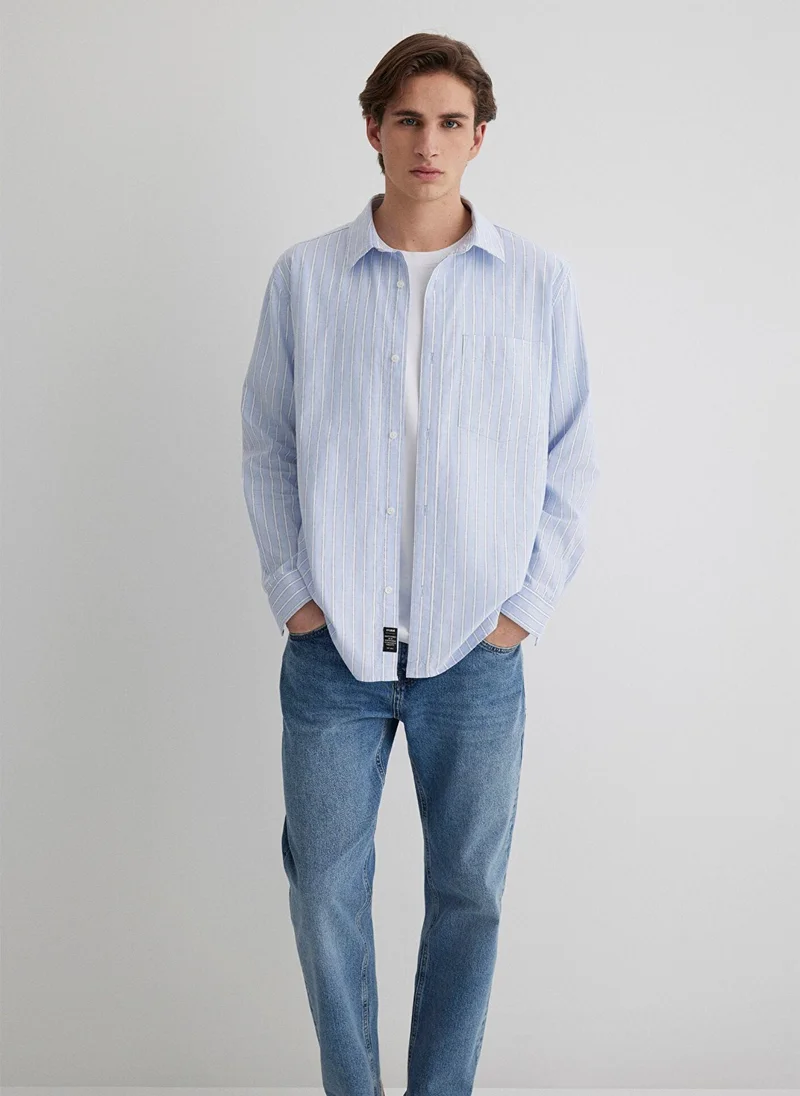 MAVI Striped Blue Shirt