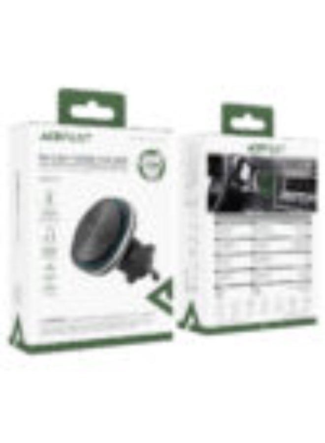 ACEFAST Fast Wireless Charger Magnetic Car Holder D41, W / 7.5W / 10W / 15W output, Powerful Magnets, Multi-angle Adjustment, Colorful Indicator Light - BLACK - Image 5