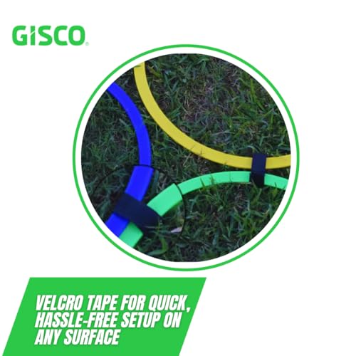 GISCO Plastic Agility Speed 18" Ring Ladder Set - Agility Footwork Training and Speed Hurdles Ladder, Fitness Equipment, Sports, Workout Home Gym, for Kids and Adults | Set of 12 Rings | Multicolour - Image 4