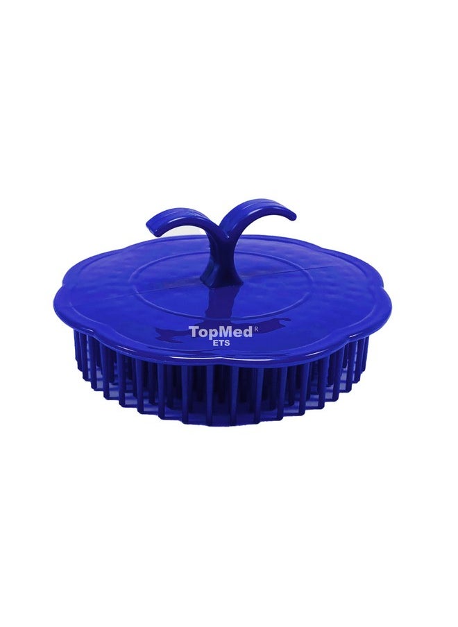 TOPMED ETS Opmed Ets Hair Scalp Exfoliator Brush Dandruff Cleaning Brush Shower Scalp Shampoo Brush For Home Office Travel And Pets Pack Of 2 (Purple & Blue)  - Image 3