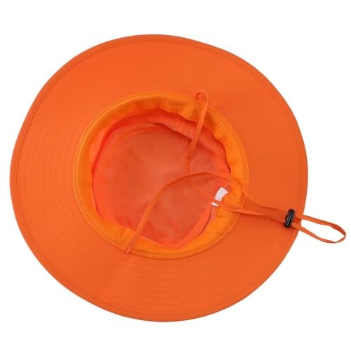 Home Prefer Unisex UPF50+ Sun Hat for Men Women Lightweight Mesh Bucket Hat Wide Brim Fishing Hat UV Protection Hat for Garden Golf Beach Orange - Image 3