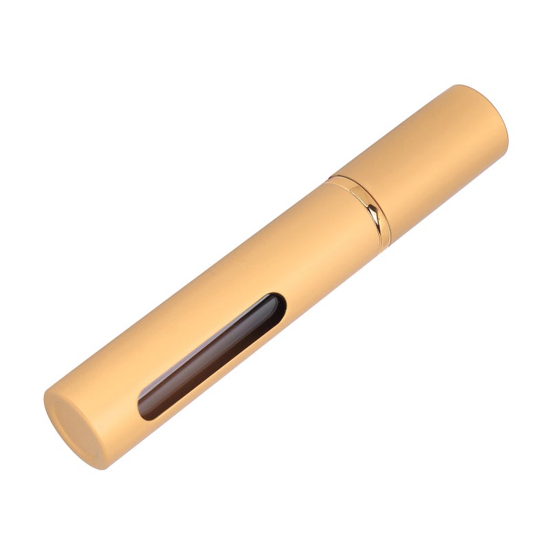 Mini Refillable Perfume Bottle Alumite Visible Portable Leakproof Empty Roll On Bottle 10mlGold - Image 3