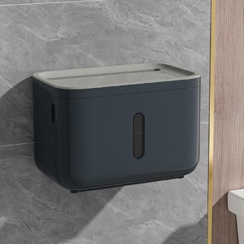 Zeinwap Self Adhesive Toilet Paper Holder for Bathroom with Mobile Stand, Wall Mounted Tissue Paper Holder, Toilet Paper Roll Holder for Bathroom, Bathroom Accessories (Navy Blue) - Image 3