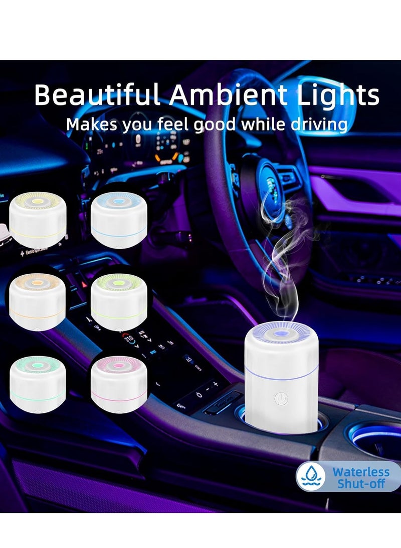 KASTWAVE معطر سيارة، معطرات عطرية للزيوت الأساسية، مرطب هواء صغير يعمل بالـ USB مع 7 ألوان ضوء LED متغيرة للسيارة والمنزل والغرفة والمكتب وغرفة النوم - Image 5