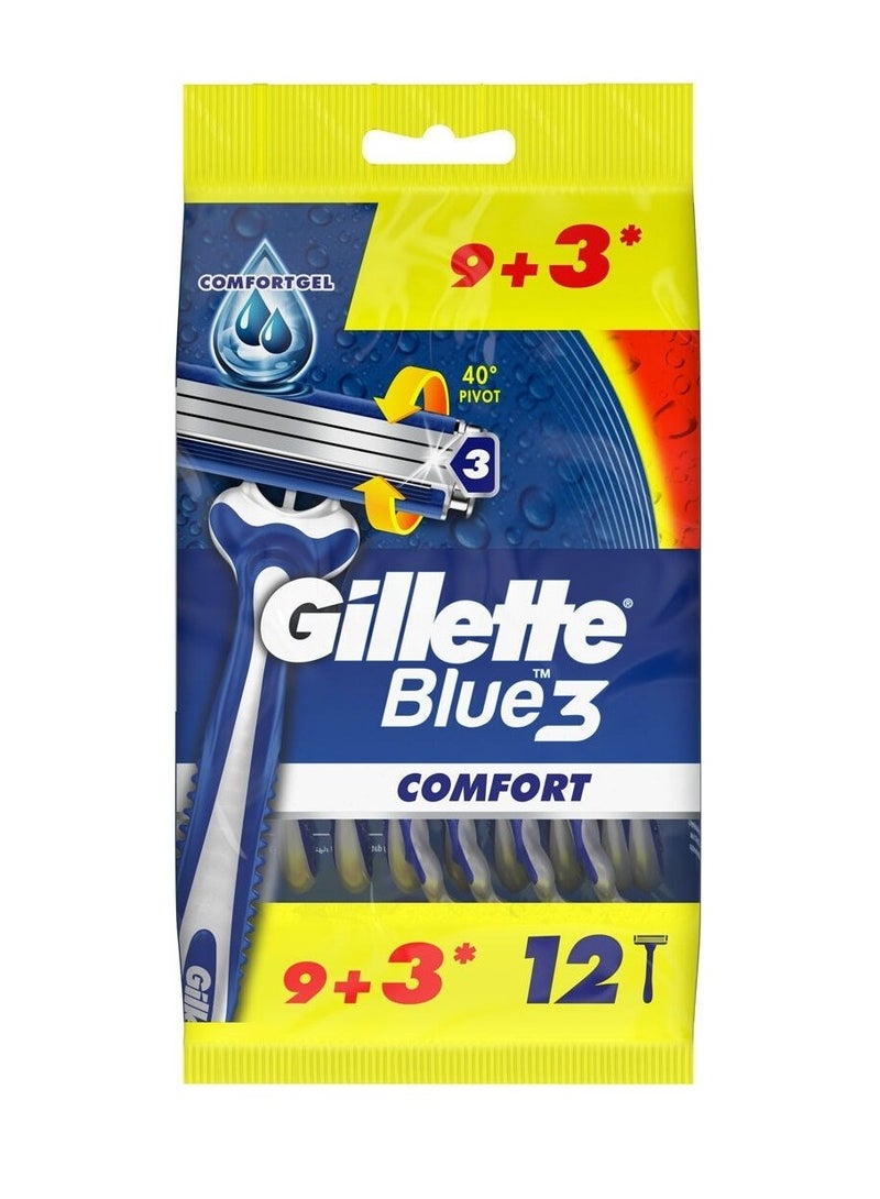 جيليت بلو 3 كومفورت - 12 قطعة