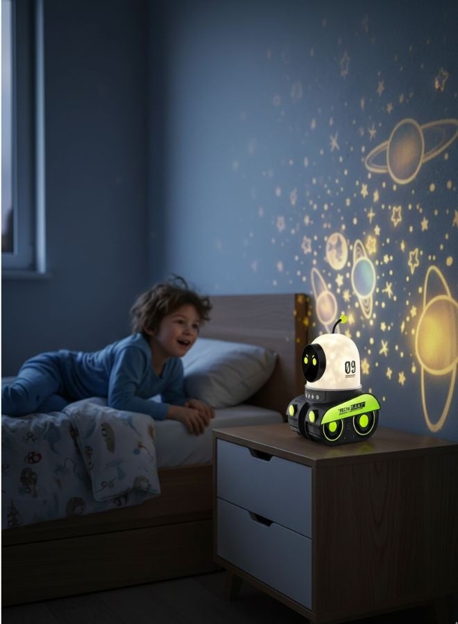 ZEESQUARE Galaxy Projector Robot for Kids – Space Night Light with Stars, UFO & Alien Projection, Rotating LED Lamp, Rechargeable Sleep Light Toy for Bedroom Decor - Image 5