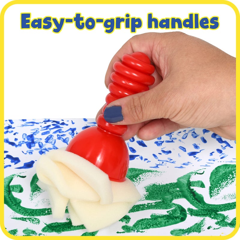 READY 2 LEARN Textured Art Tools - Set of 4 - Jumbo Paint Brushes for Toddlers and Kids - Set 1 - DIY Patterns and Effects - Image 3
