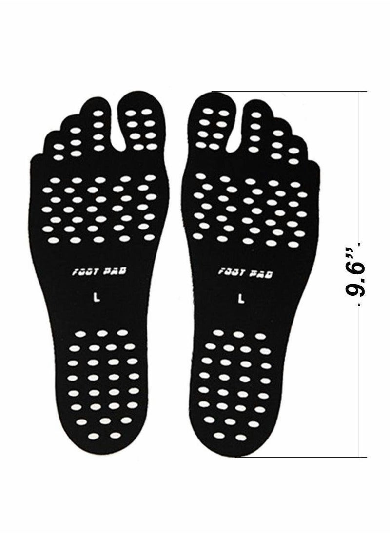 Y&D Beach Foot Pads Barefoot Adhesive Invisible Shoes Stick on Pad Stickers Soles Anti-Slip Waterproof Silicone Unisex Footing for Surfing Yoga Swimming 6 Pack  - Image 2