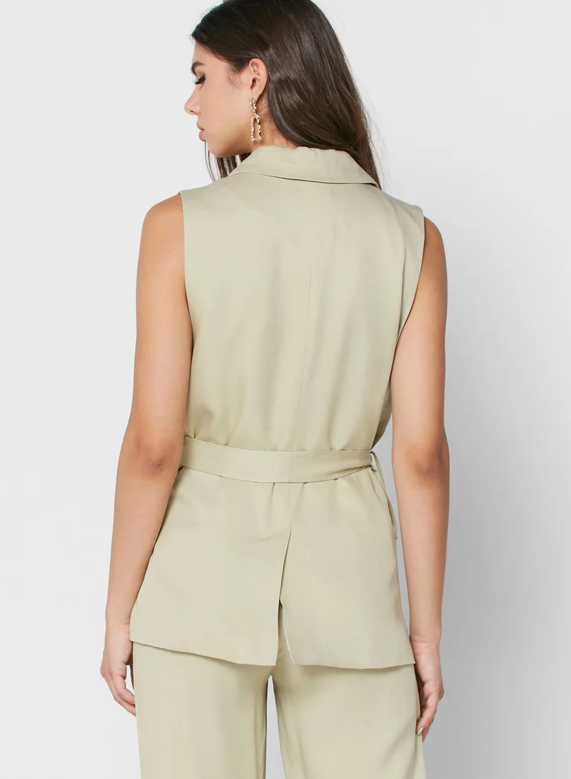 ALIGNE Double Breast Belted Coat