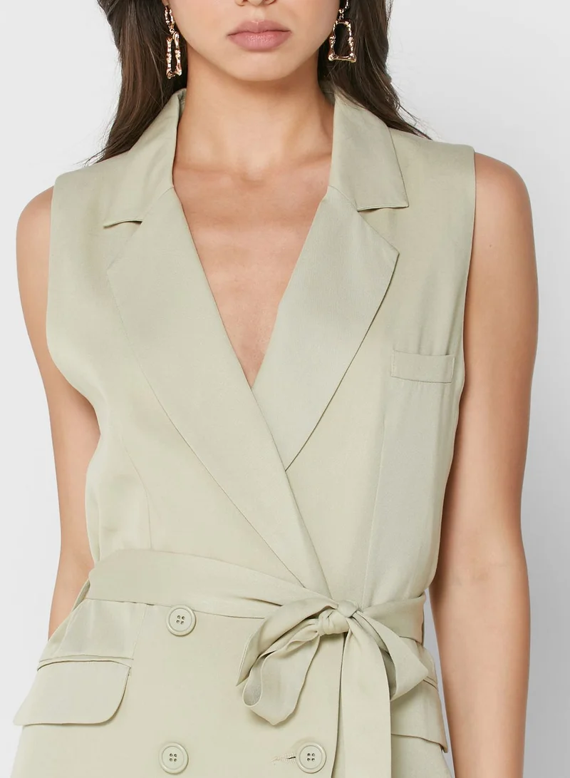 ALIGNE Double Breast Belted Coat