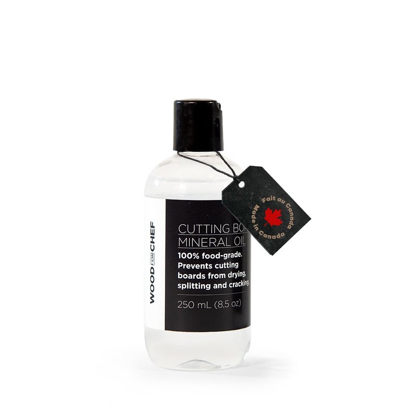 WoodForChef Cutting Board Food Grade Mineral Oil (8,5 oz) - Revitalize Cutting Board, Butcher Block, Countertops and Wood Utensils - Food Safe - Made in North America - Image 1