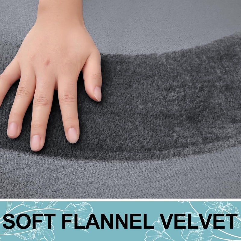 smiry سجادة حمام من الرغوة الذاكرة ، مقاس 24" x 16"، ناعمة جدًا وماصة للماء، غير زلقة، لون رمادي داكن - Image 4