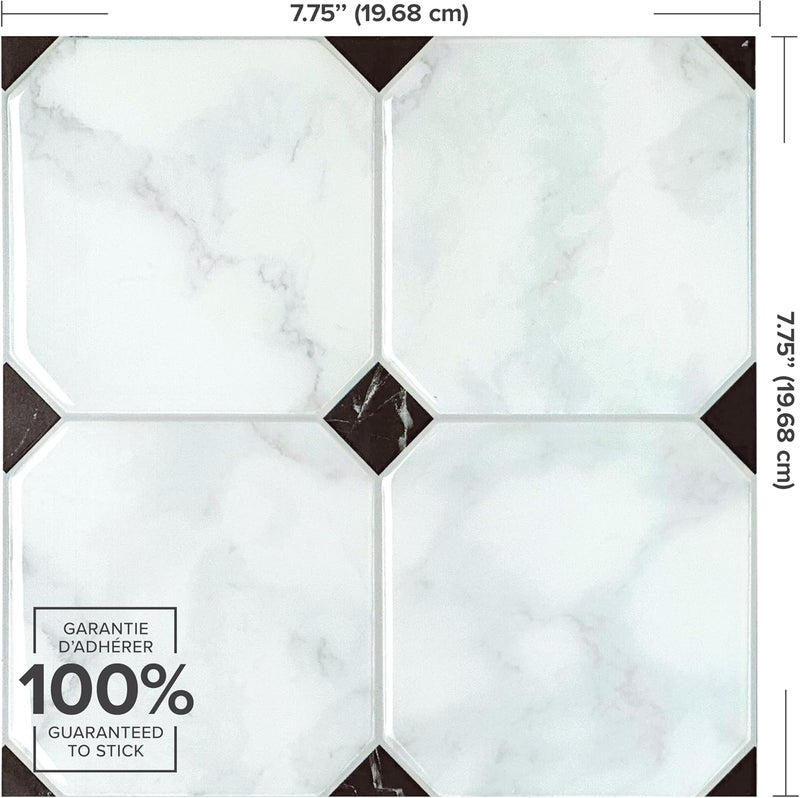 Smart Tiles Peel and Stick Backsplash - 5 Sheets of 7,66" x 7,66" - 3D Adhesive Peel and Stick Tile Backsplash for Kitchen, Bathroom, Wall Tile - Image 3