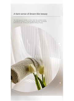 Bluejw Vertical Stripes White Gauze Curtains Living Room Pervious To Light Window Screen  - Image 5