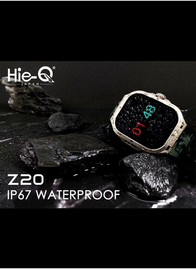 Hie-Q - SmartWatch Z20 Japanese quality with Shock proof Screen, Water Proof, Health Monitoring, Bluetooth Calling & Sports Modes – Long Battery Life - Image 1