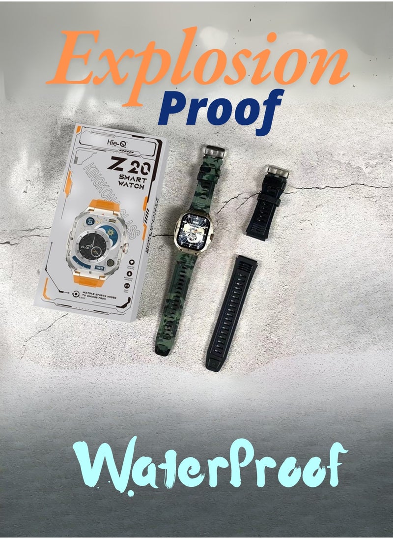 Hie-Q - SmartWatch Z20 Japanese quality with Shock proof Screen, Water Proof, Health Monitoring, Bluetooth Calling & Sports Modes – Long Battery Life - Image 1