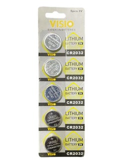Visio 5-Piece Coin Battery Set Silver CR2032 