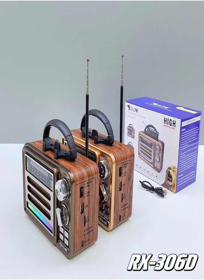 راديو USB dc ريترو fm sw band golon ديسكو ضوء راديو لاسلكي عصري قديم مع مكبر صوت ستيريو TWS RGB