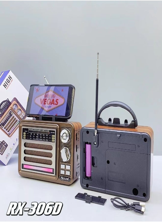 راديو USB dc ريترو fm sw band golon ديسكو ضوء راديو لاسلكي عصري قديم مع مكبر صوت ستيريو TWS RGB