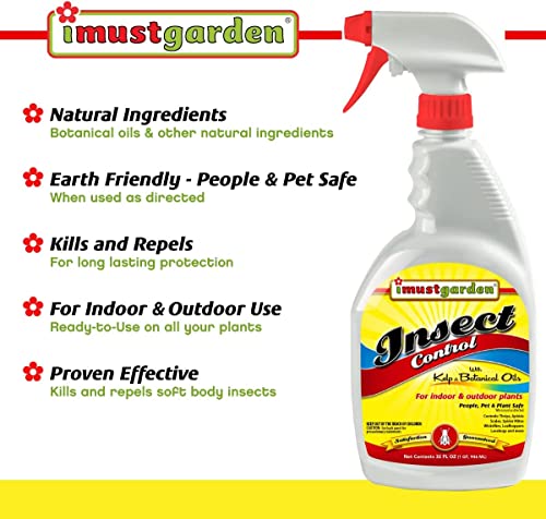 IMUSTGARDEN I Must Garden Insect Control: Kills & Repels Aphids, Whiteflies, Mites, Gnats, and More - 32oz Spray - Image 3