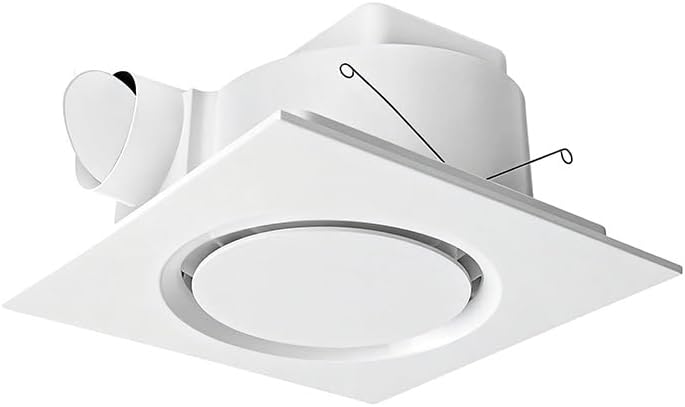 Orsong Bathroom Exhaust Fan 12" Panel Ultra Quiet without Light(10x10 Mount), 130CFM, 4" Duct for Bathroom/Garage/Home - Image 1