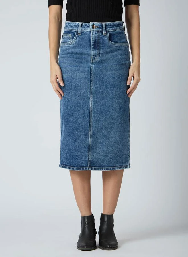 جلو باص تنورة ميدي سادة