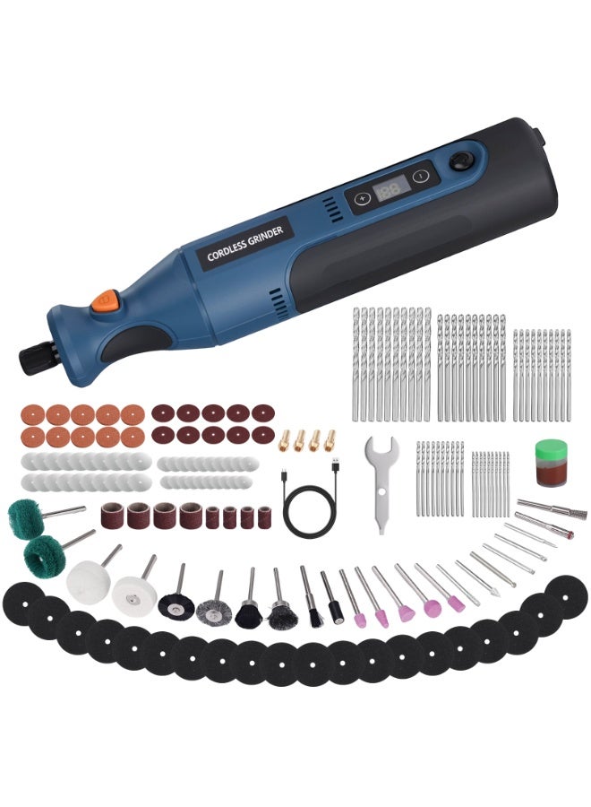 179pcs Power Rotary Tools 5000-25000RPM High-Power Cordless Electric Drill Grinder DC7.4V 1100mAh Woodworking Drilling Mini Engraving Pen Rotary Tool Set - Image 1