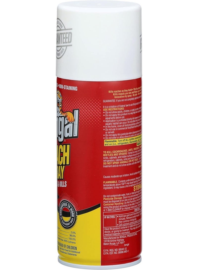 Bengal Roach Spray Odorless Stain Free Dry Spray Aerosol Cans 255G - Image 3