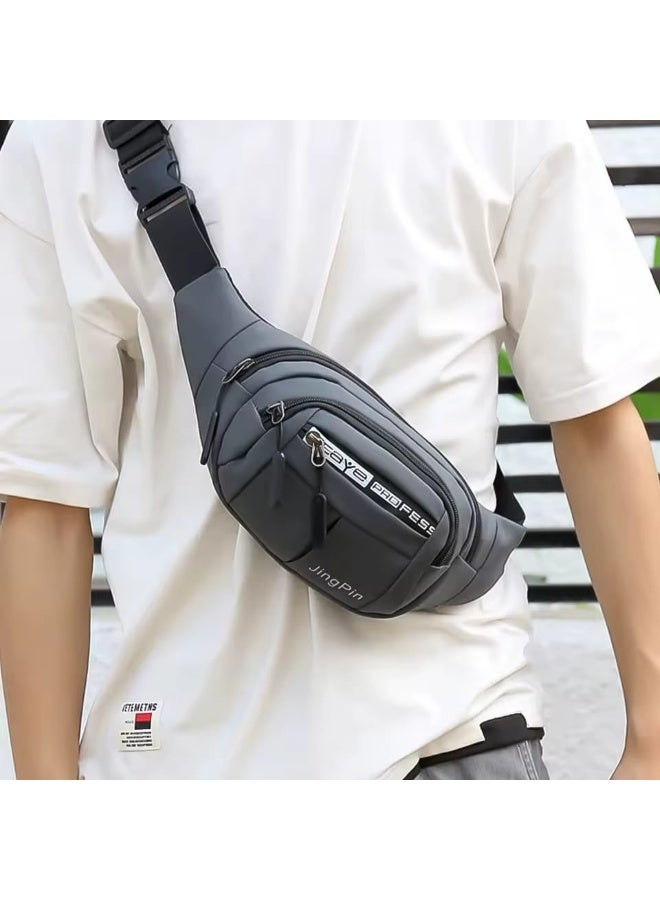Men’s Waist Bag – 4 Zipper Pockets, Lightweight & Practical for Travel and Daily Use - Image 3