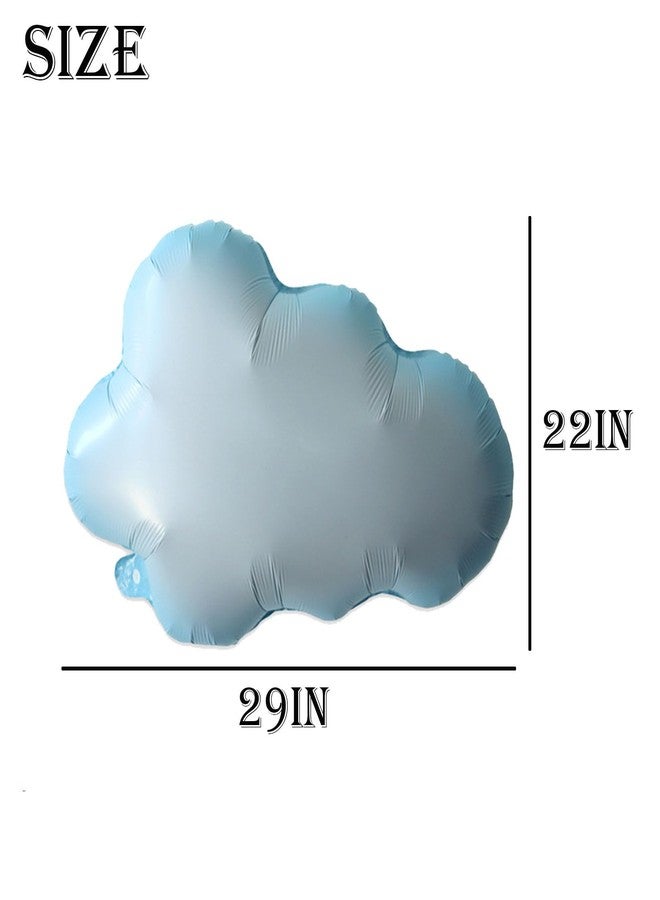 Chictry 6 Pcs White Cloud Foil Balloons for Boys Girls Birthday Themed Party Supplies Baby Shower Wedding Decorations - Image 4