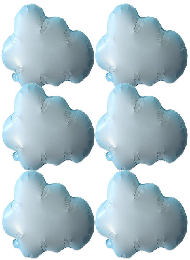 Chictry 6 Pcs White Cloud Foil Balloons for Boys Girls Birthday Themed Party Supplies Baby Shower Wedding Decorations - Image 1