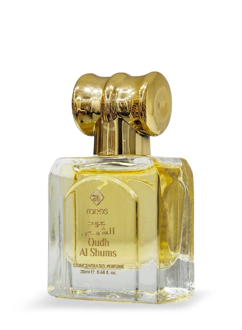 raees Oudh Al Shums Roll-On Attar Perfume Oil 20ml Alcohol-Free Concentrated Arabian Fragrance – Raees - Image 1