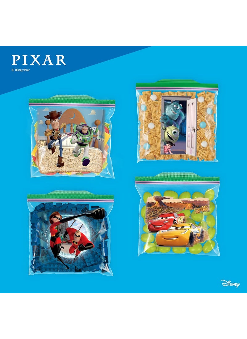 Ziploc Ziploc Sandwich Bags with Pixar Designs Plastic Storage Bags with Grip N Seal Technology 66 Bags Total  - Image 2